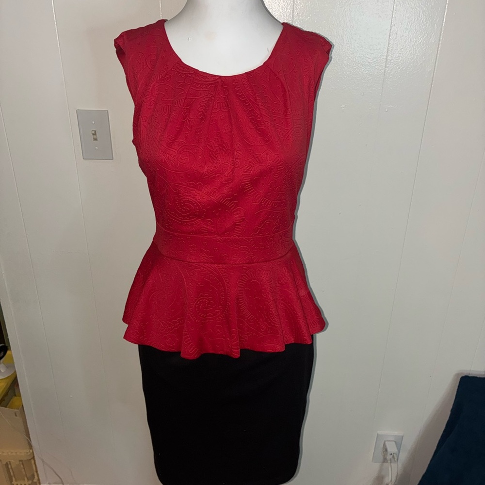 Enfocus Studio Red Textured Dress